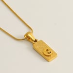 Gold color / 1 Piece Simple Series Hip-Pop/Rock Letter G Stainless Steel  Gold Color Unisex Pendant Necklaces Picture7